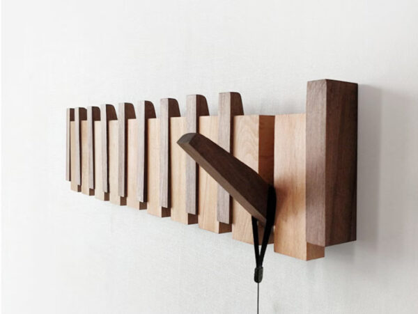 Solid Wood Wall Mounted Piano Coat Rack