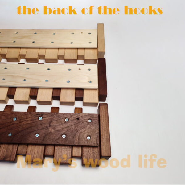 Solid Wood Wall Mounted Piano Coat Rack - Image 5